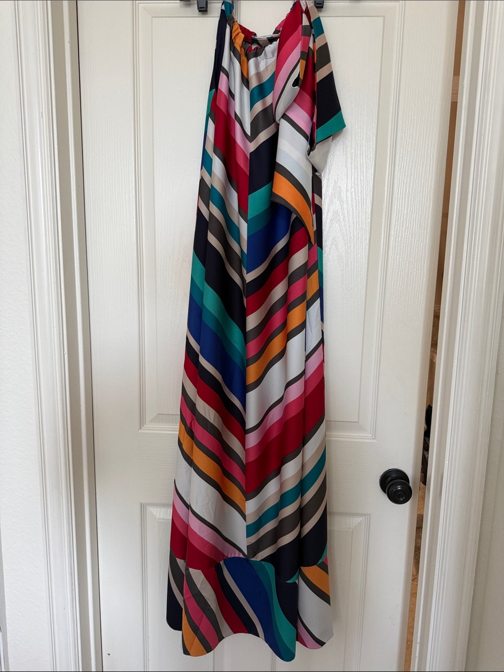 Trina Turk Multicolor Chevron Stripe Maxi Dress